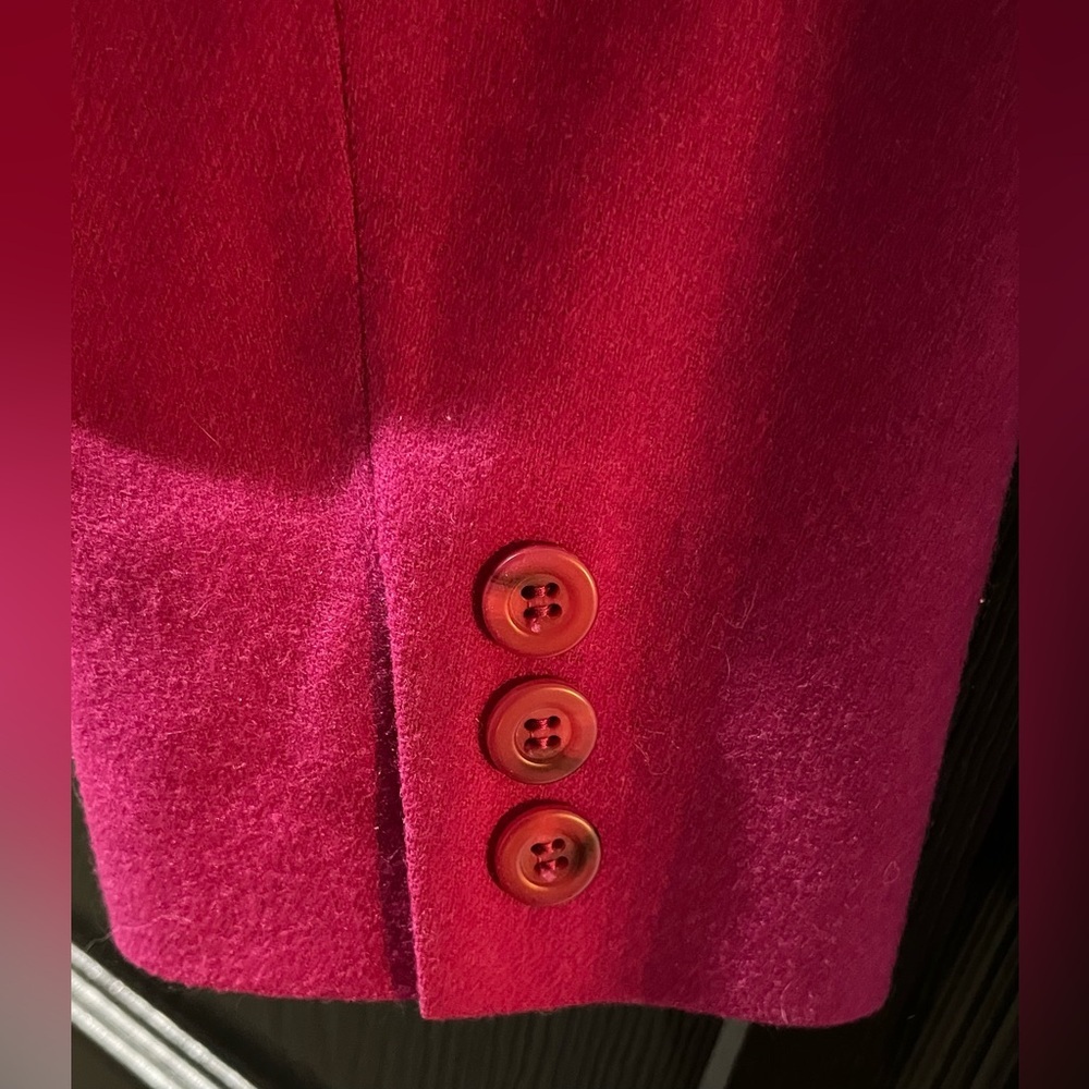 Pendleton 100% Wool Raspberry Blazer - image 5